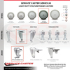 Service Caster Cambro UPCS400CK Ultra Pan Carrier Caster with 2 Rigid Replacement Set - SCC CAM-SCC-20S514-PPUB-TLB-2-R514-2
